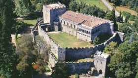 Vista aérea del Castillo de Soutomaior.