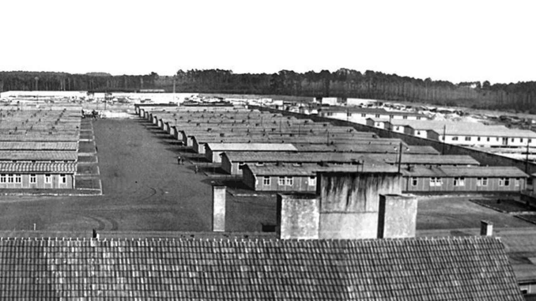 Vista del campo de extermino de Ravensbrück.