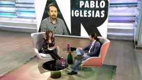 Pablo Iglesias siendo entrevistado por Ana Rosa Quintana en diciembre de 2018.