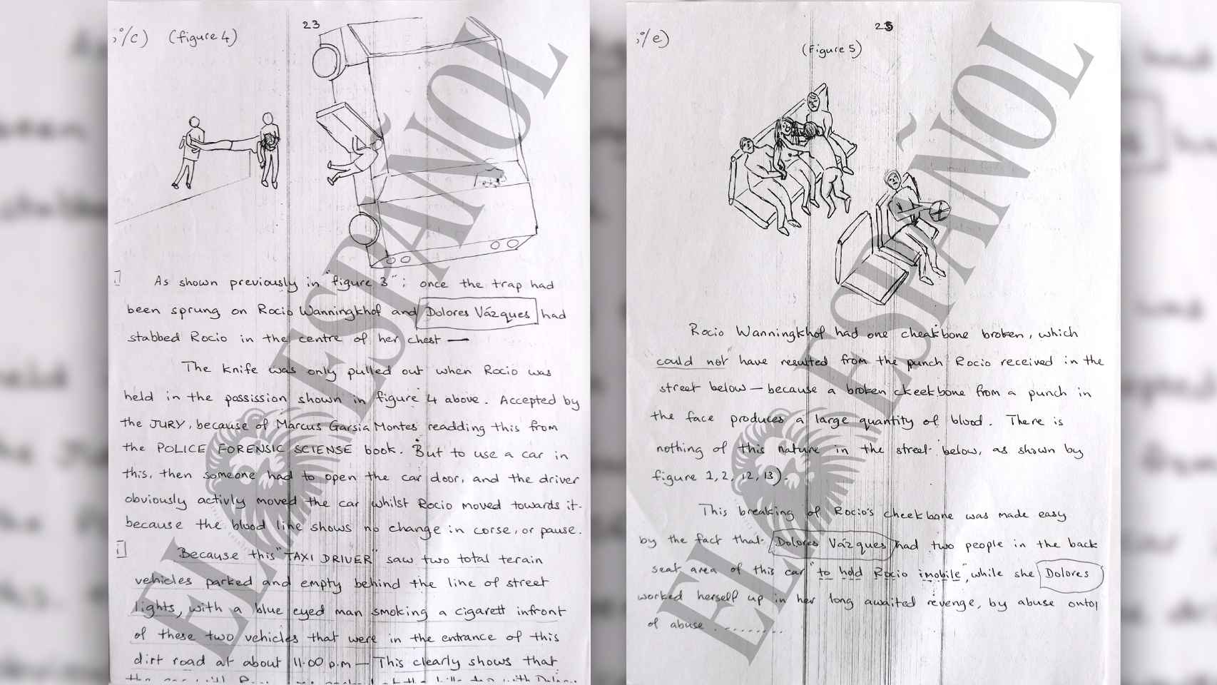 La carta está plagada con el nombre de Dolores Vázquez, intentando inculparla.