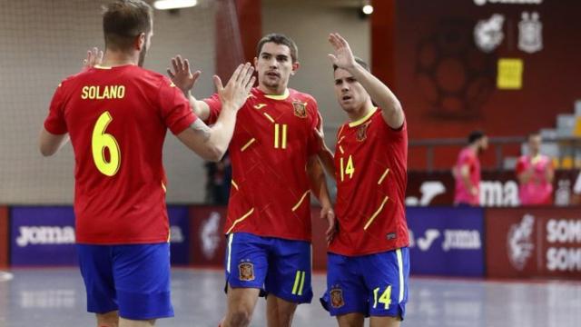 La Selección de fútbol sala celebra un gol