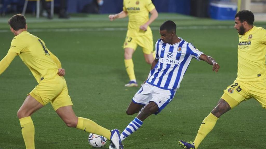 Isak, durante el partido Villarreal - Real Sociedad de la jornada 21 de La Liga