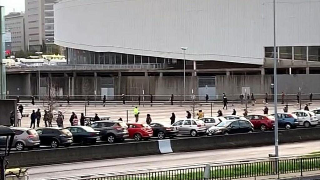 Colas esta mañana en el recinto de Expocoruña