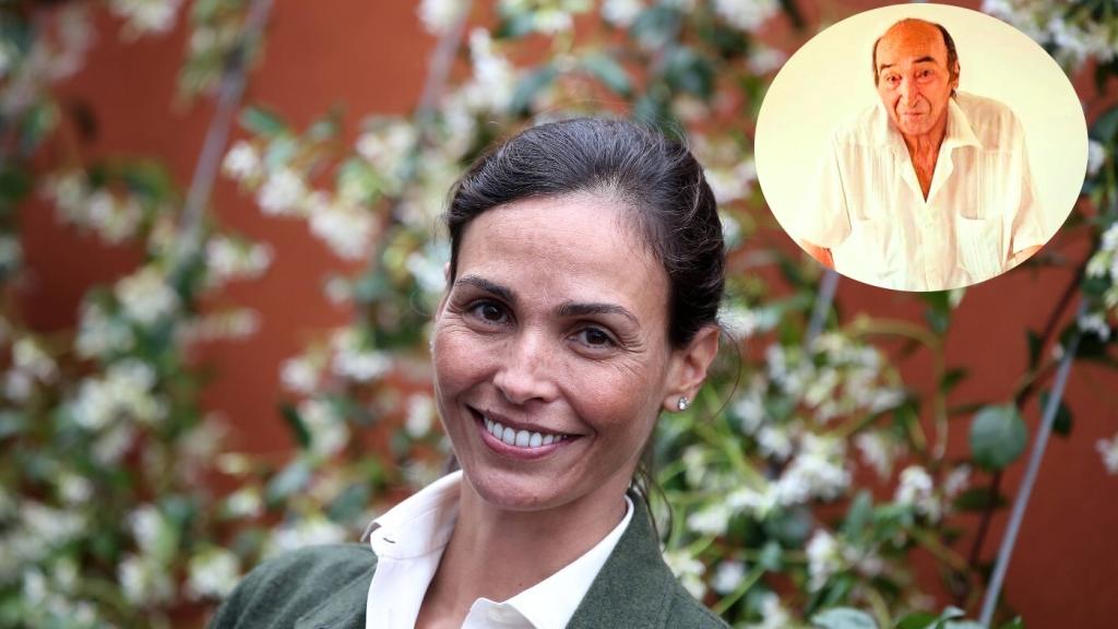 Inés Sastre junto a su padre, Eduardo, en un montaje de Jaleos.