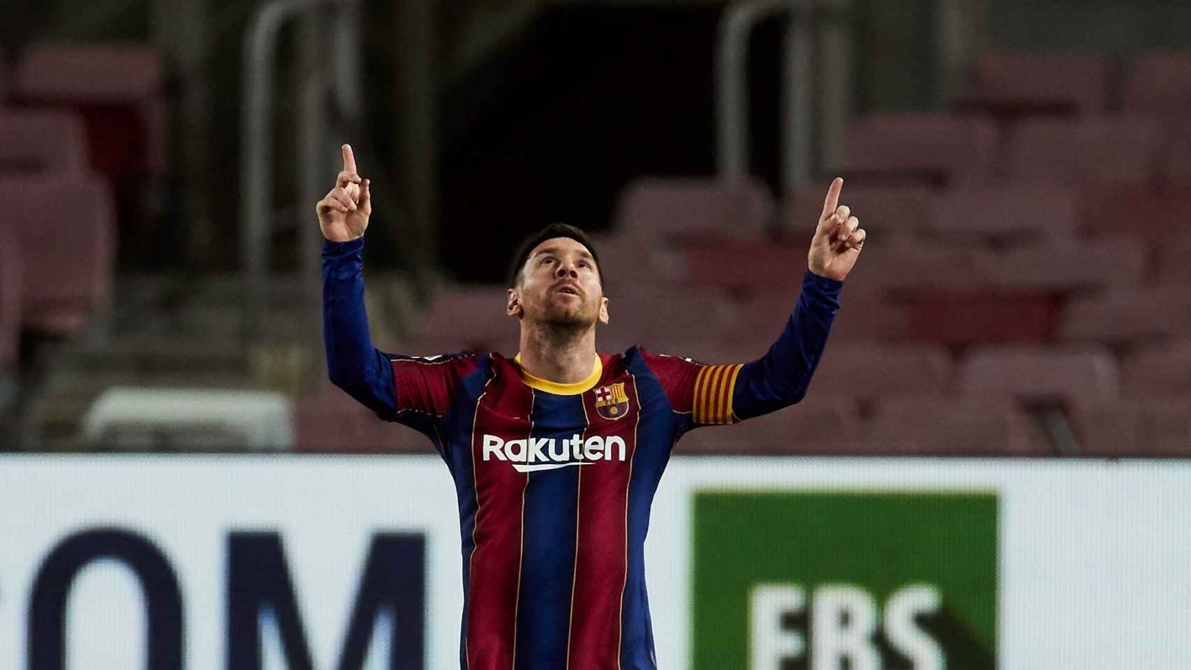 Messi celebra un gol ante el Athletic