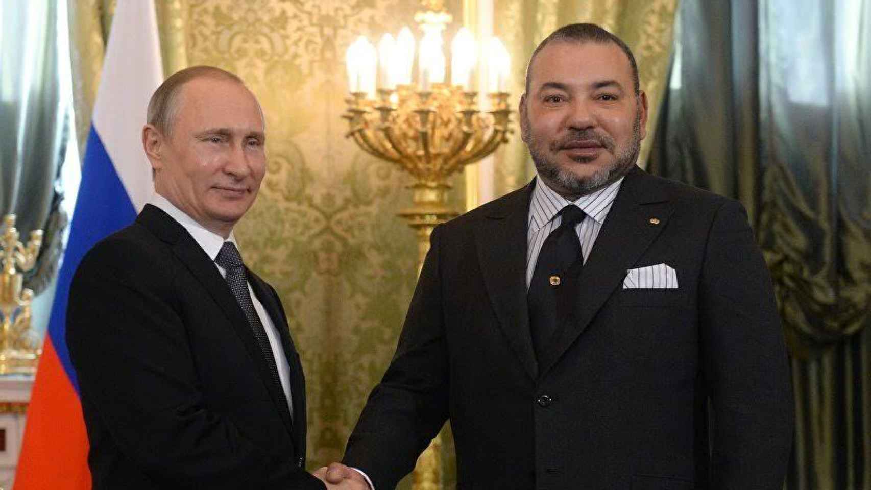 El presidente de Rusia, Vladimir Putin, y el monarca marroquí, Mohamed VI, en 2016.