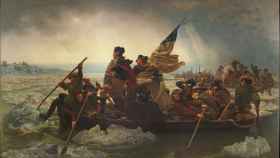 George Washington cruzando el río Delaware.