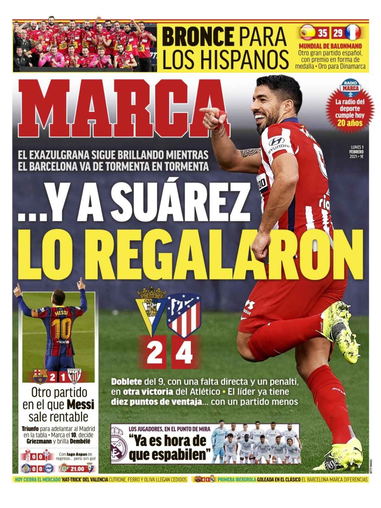 La portada del diario MARCA
