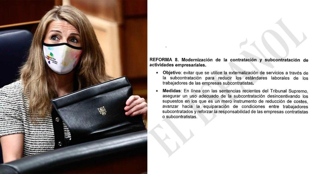 Yolanda Díaz, ministra de Trabajo y Economía Social, en el Congreso.