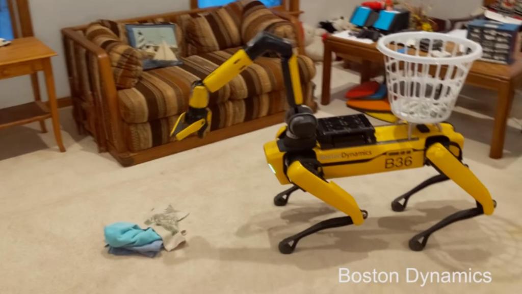 Spot, el perro robot de Boston Dynamics, ahora tiene un brazo.