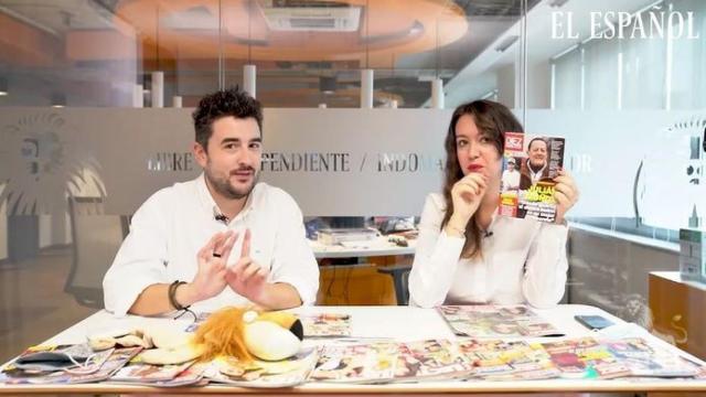 Jesús Carmona y Cristina Rodrigo durante la grabación del 'Kiosco rosa'.