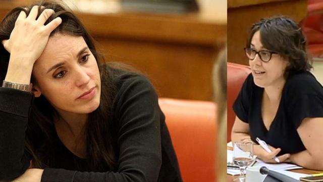 Irene Montero y su asesora en el Ministerio de Igualdad Teresa Arévalo, cuando era diputada de Podemos.