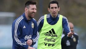 Messi y Di María, con la selección de Argentina