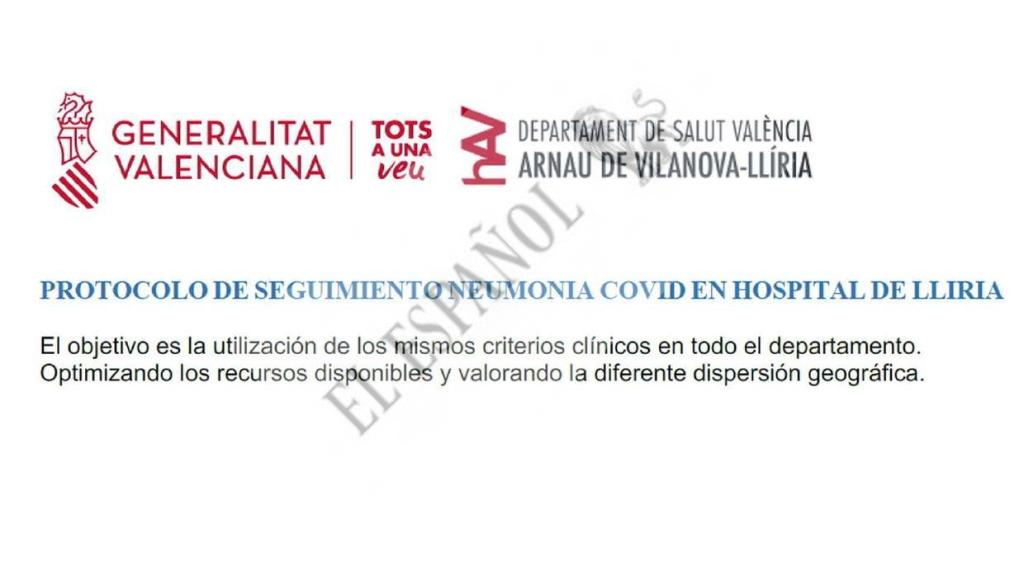 Extracto del protocolo del departamento de salud.