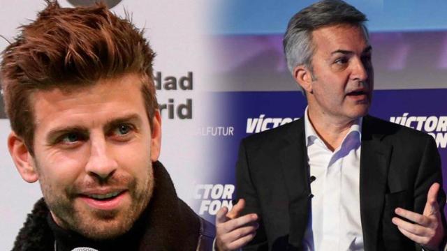 Gerard Piqué y Víctor Font, en un fotomontaje