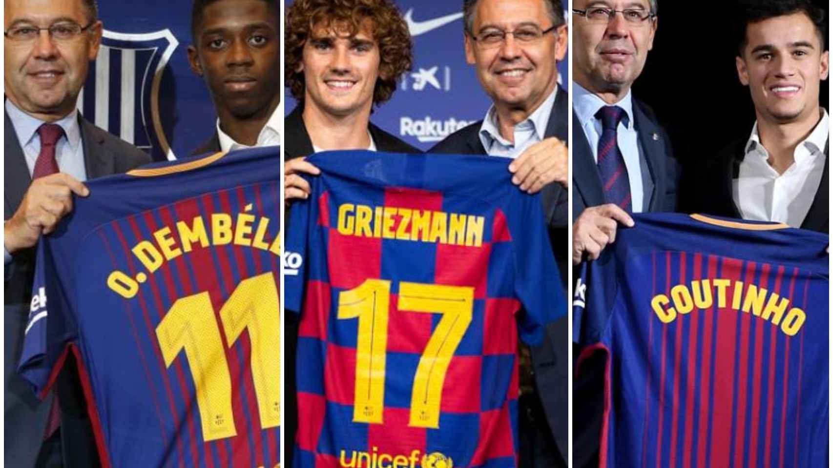 El Barça y los fichajes de Dembélé, Griezmann y Coutinho