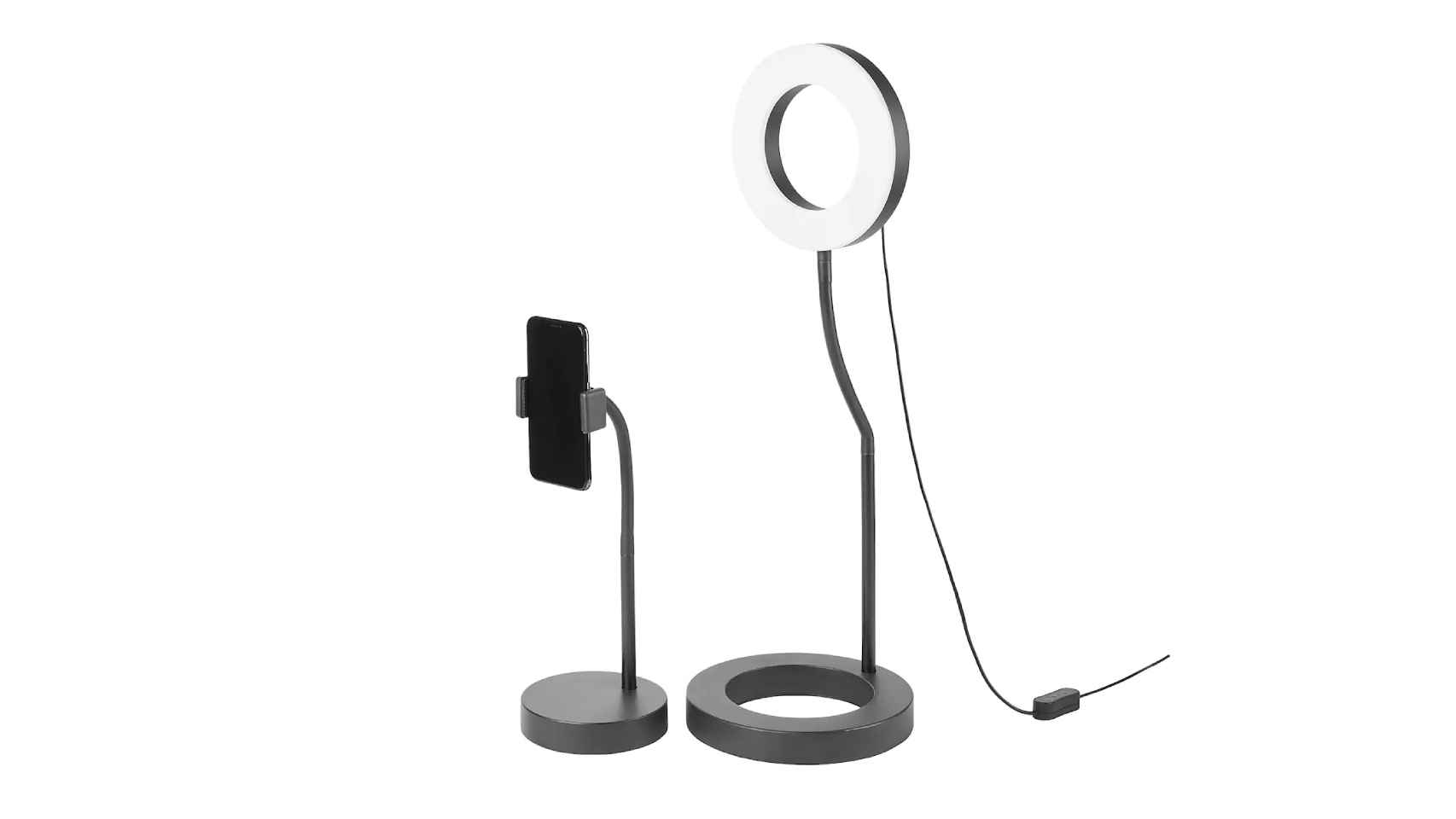 Así es el nuevo anillo de luz con soporte para móvil de Ikea.