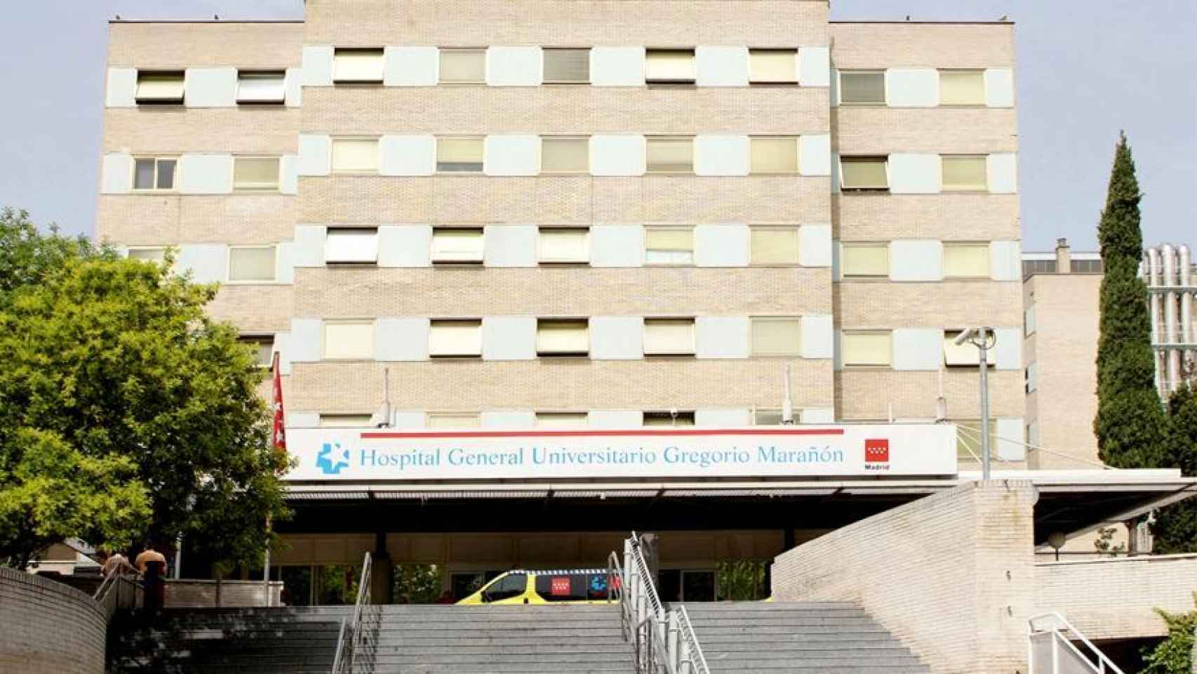 Exteriores del Hospital Gregorio Marañón, en Madrid.