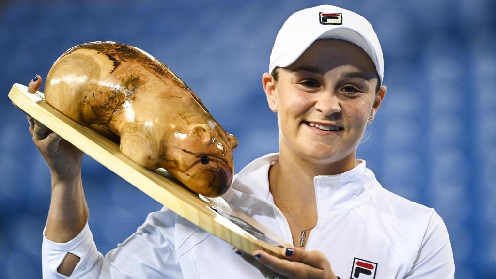 Barty, con el título de campeona.