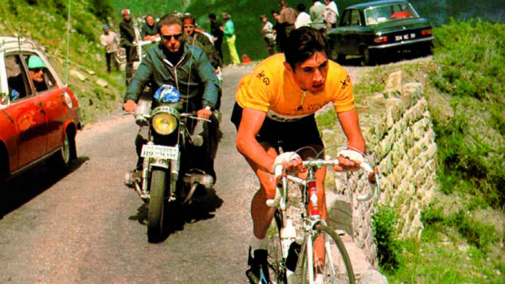 Eddy Merckx durante una etapa de montaña