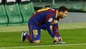 Leo Messi se prepara para la batalla y para salir al rescate del Barça
