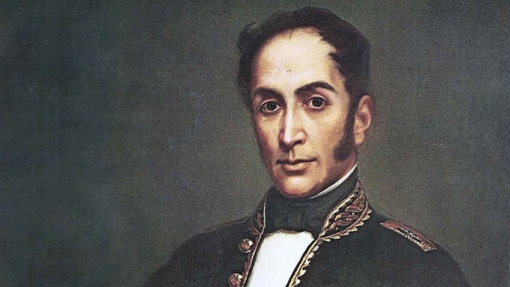 Óleo sobre tela de Simón Bolívar.
