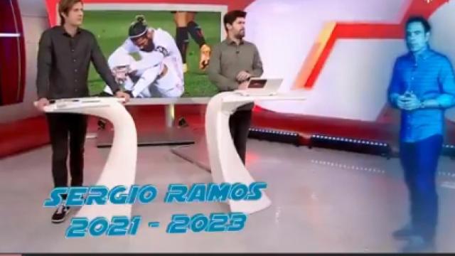 Felipe del Campo, en Directo Gol, estrenando el 'Golograma'