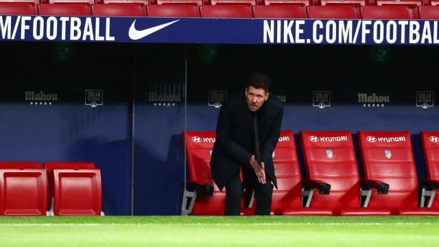 El 'Cholo' Simeone, en el banquillo del Wanda Metropolitano