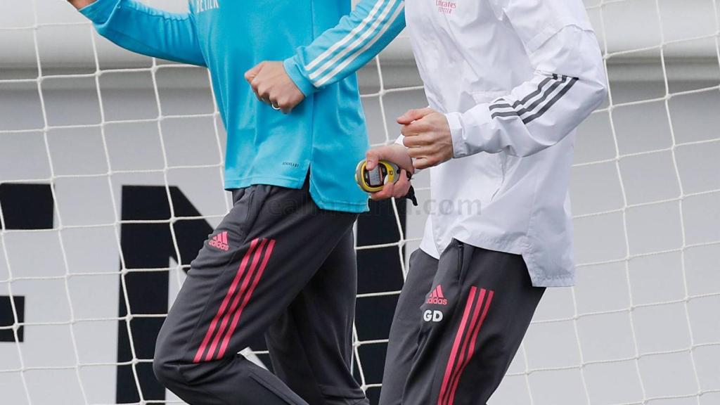 Fede Valverde, durante un entrenamiento con el Real Madrid