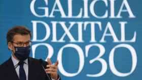 Feijóo durante jornadas Estratexia Galicia Dixital 2030.