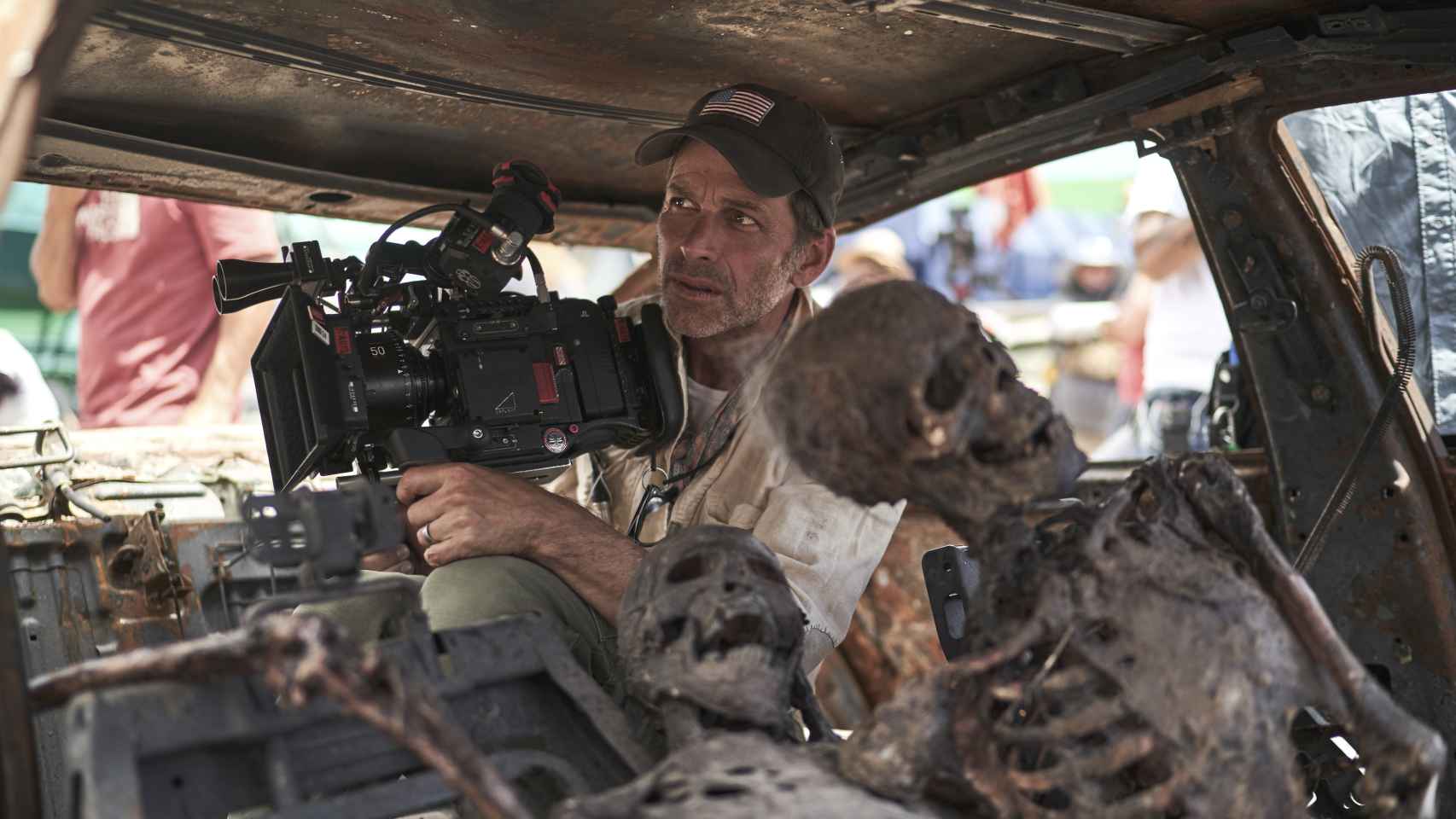 Zack Snyder durante el rodaje de 'Ejército de los muertos'.