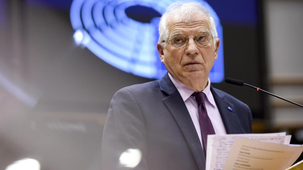 El jefe de la diplomacia de la UE, Josep Borrell, durante su comparecencia en la Eurocámara de este martes