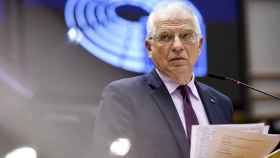 El jefe de la diplomacia de la UE, Josep Borrell, durante su comparecencia en la Eurocámara de este martes