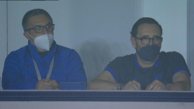 José Bordalás, en el palco del Di Stéfano