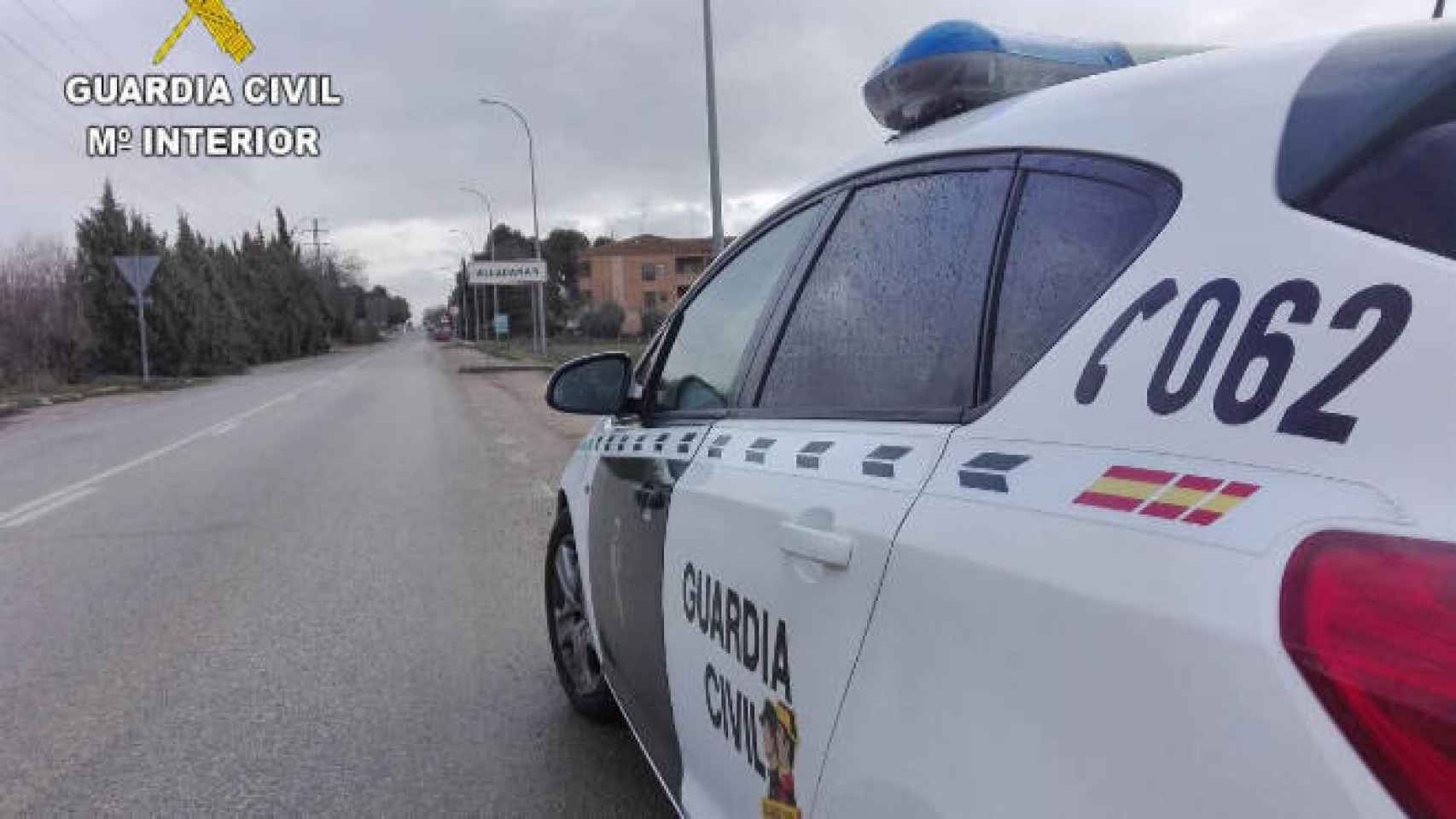 Coche de la Guardia Civil en la localidad toledana de Villacañas