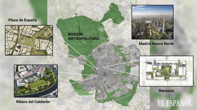 Grandes proyectos verdes en Madrid.