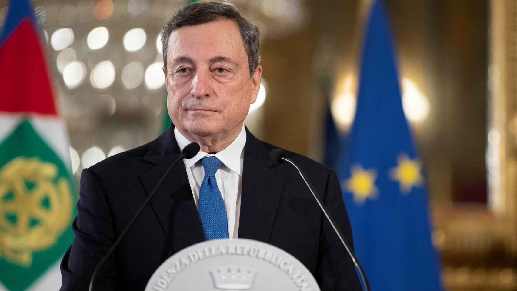 Mario Draghi, primer ministro designado por Sergio Mattarella.