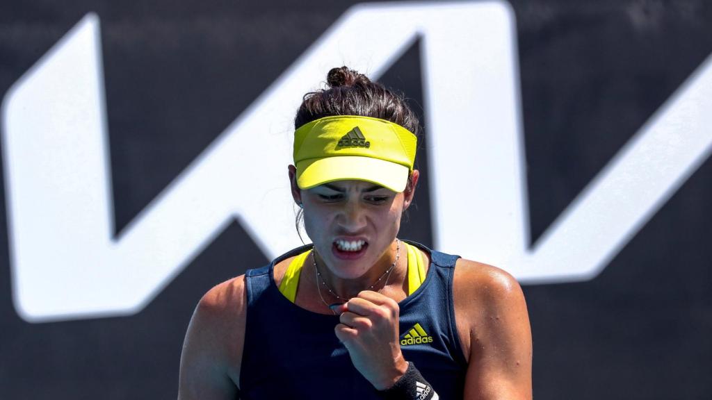 Muguruza, durante el partido de segunda en el Abierto de Australia.