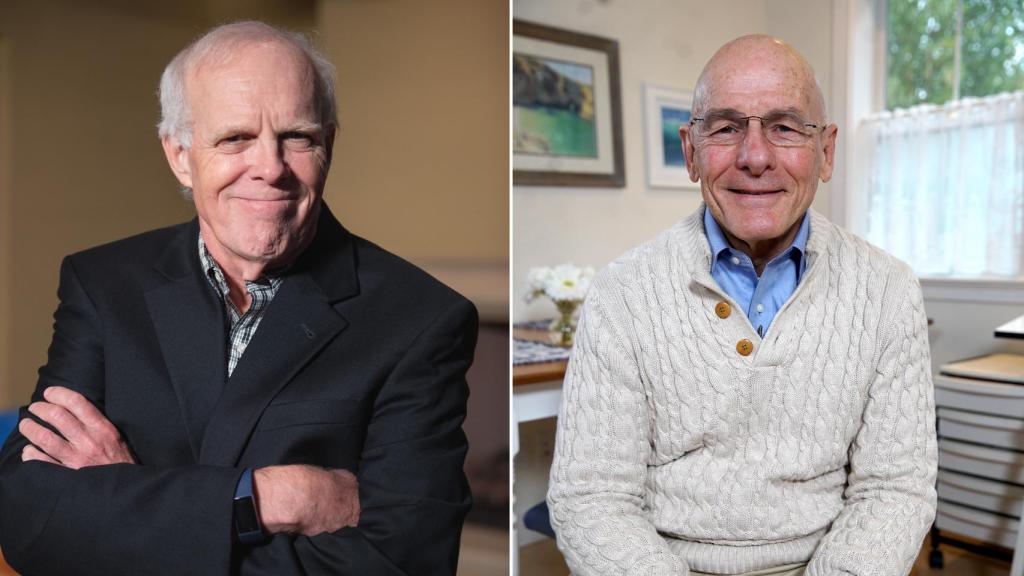 Los profesores John Hennessy (izq.) y David Patterson (der.)