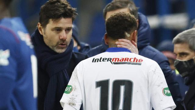 Mauricio Pochettino y Neymar Jr.