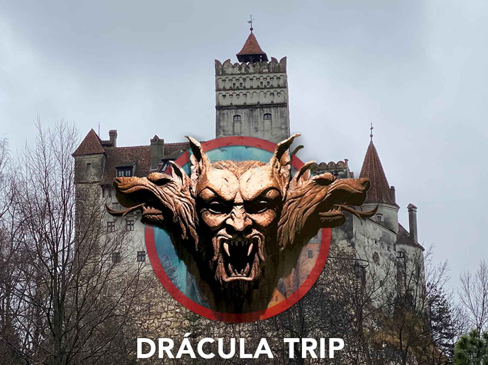 Cartel del viaje al Castillo del Conde Drácula.