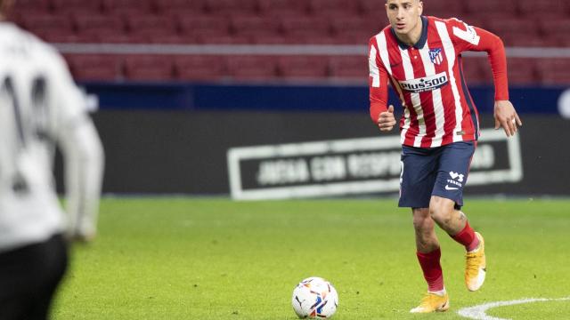 José María Giménez, durante un partido con el Atlético de Madrid