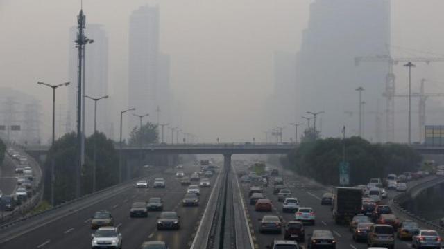 Pekín cubierto de contaminación en una imagen de archivo.