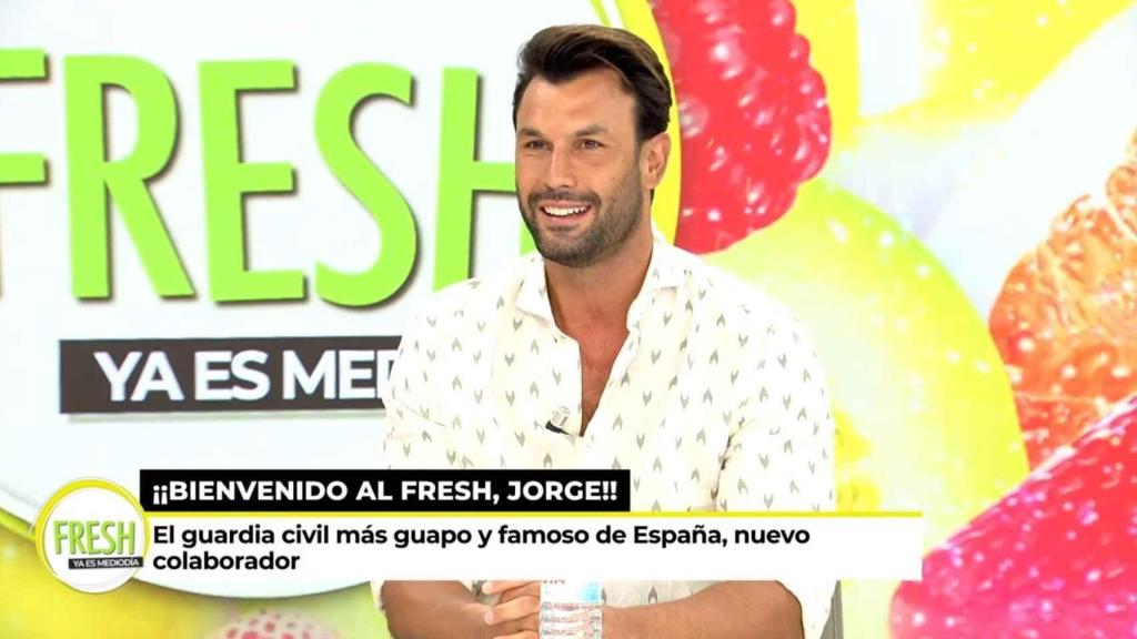 Jorge Pérez, en su primer día como colaborador de televisión.