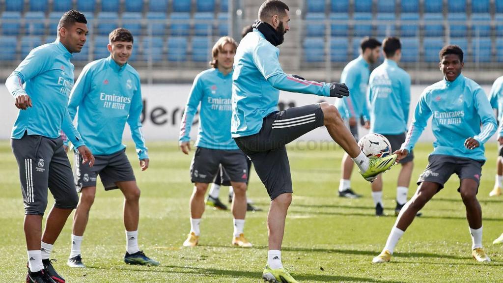 El Real Madrid se entrena en Valdebebas