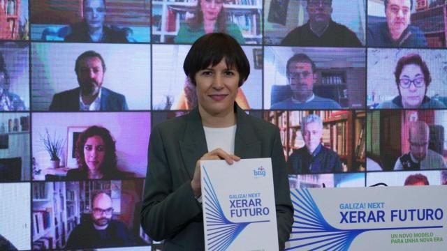 La portavoz nacional del BNG, Ana Pontón, presenta ‘Xerar Futuro Galiza Next’.