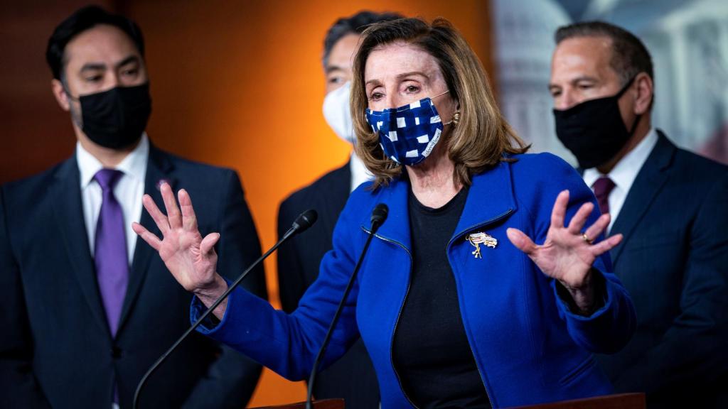 Nancy Pelosi, en rueda de prensa.