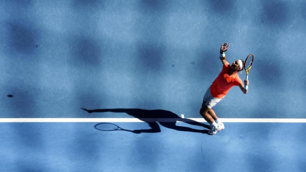 Nadal, durante un partido en el Abierto de Australia.