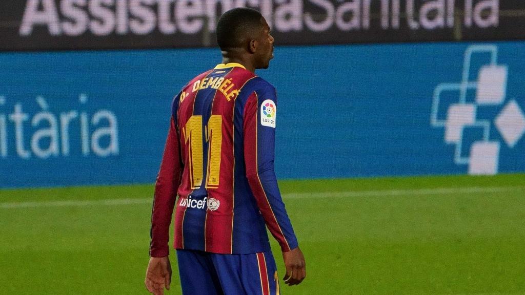 Ousmane Dembélé, durante un partido de esta temporada