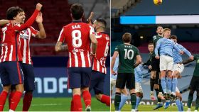 El Atlético de Madrid y el Manchester City en un collage fotográfico